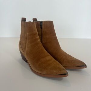 Women’s Tan Suede Ankle Boots
